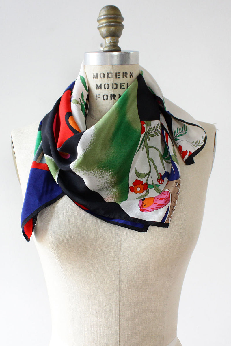 Thundershower Modern Art Silk Scarf