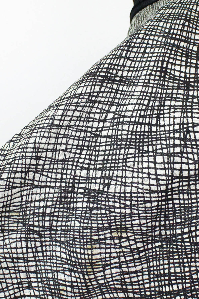 50s Abstract Print Circle Skirt L