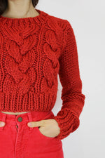 chunky cable knit sweater