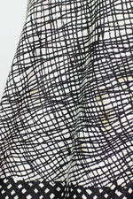50s Abstract Print Circle Skirt L