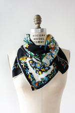 Folk Floral Silk Scarf