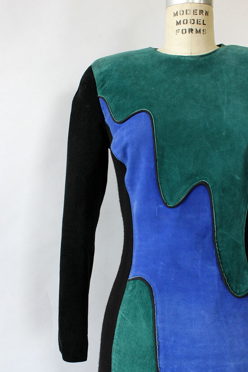 Phoenix Suede Wave Dress M