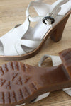 Marc Jacobs Ivory Leather Crepe Heels 8