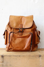 Large Chestnut Leather Backpack
