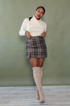 Ivory Angora Collared Sweater M