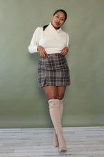 Ivory Angora Collared Sweater M