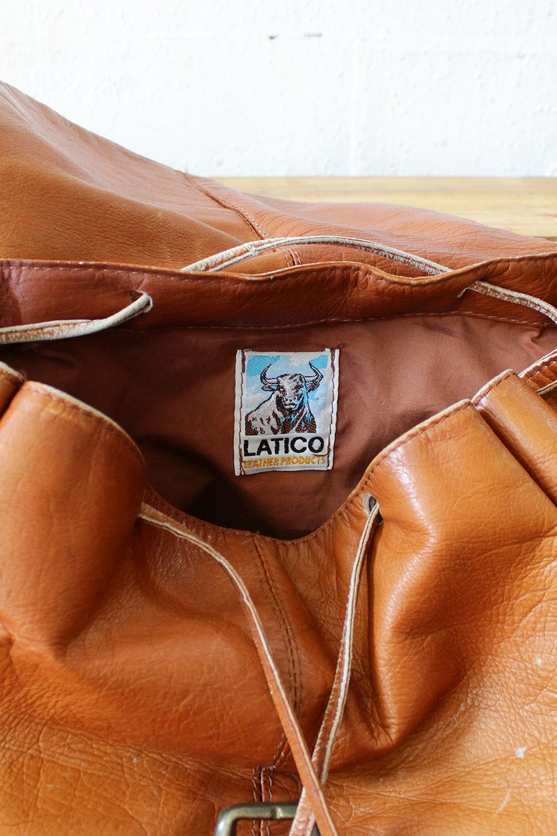 chestnut leather backpack zippers Large Chestnut Leather Backpack