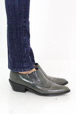 Dark Gray Western Booties 8