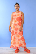Michelle Orange Floral Maxi M/L
