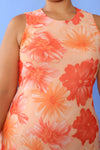 Michelle Orange Floral Maxi M/L