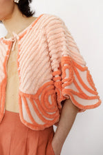 Coral Chenille Capelet S-L