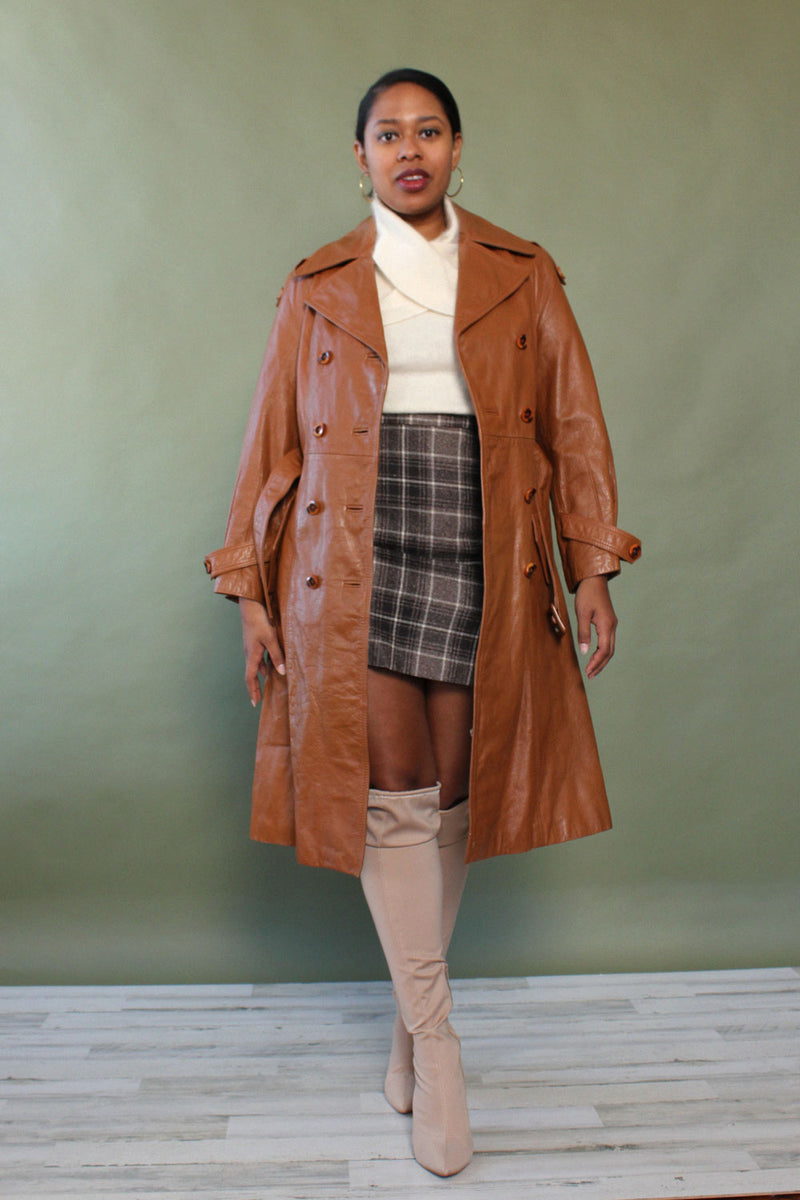 Cinnamon Leather '70s Trench M