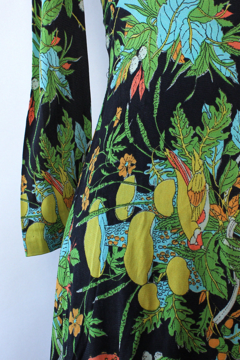green mushroom dress Silk Long Maria Dress