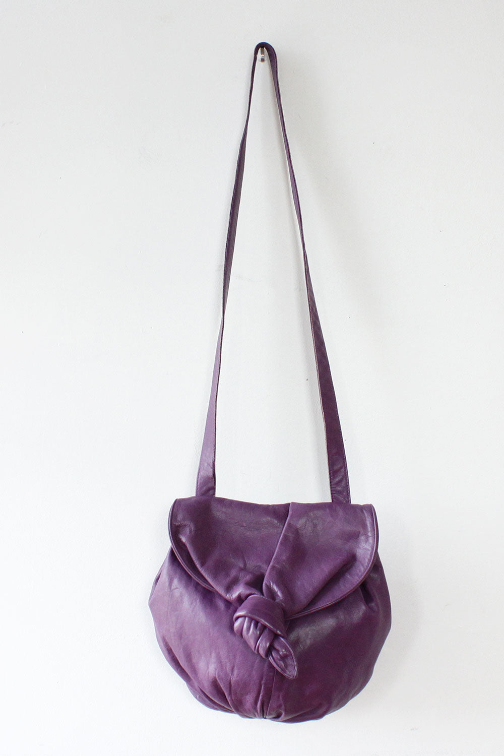 Grape Leather Knot Bag