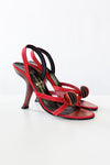 Jean Rimbaud Red Fan Heels 6 1/2