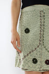Sage Mini Wrap Skirt