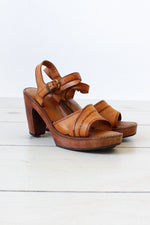 Qualicraft Wood Platform Sandals 7