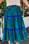 Blue Paisley Circle Skirt XS/S