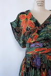 Watercolor Gauze Wrap Dress S/M