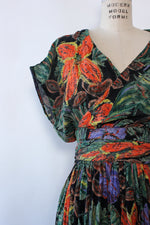 Watercolor Gauze Wrap Dress S/M