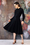Leslie Fay Wool Flare Dress XS/S