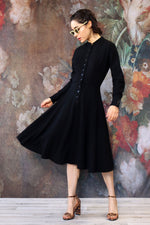 Leslie Fay Wool Flare Dress XS/S