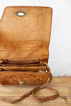 Elk Head Tooled Leather Satchel
