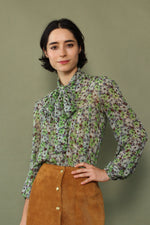 Crowther's Moss Floral Blouse S/M