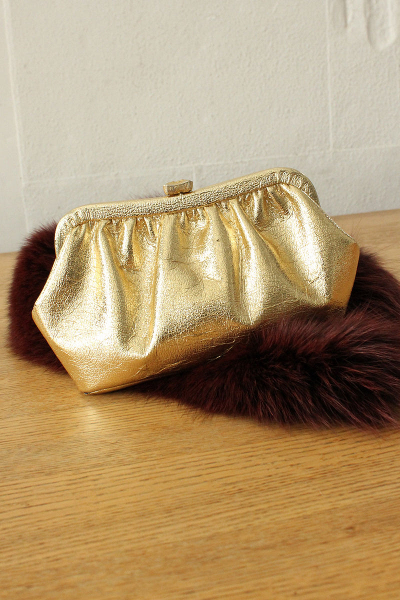 Gold Foil Pouch Purse