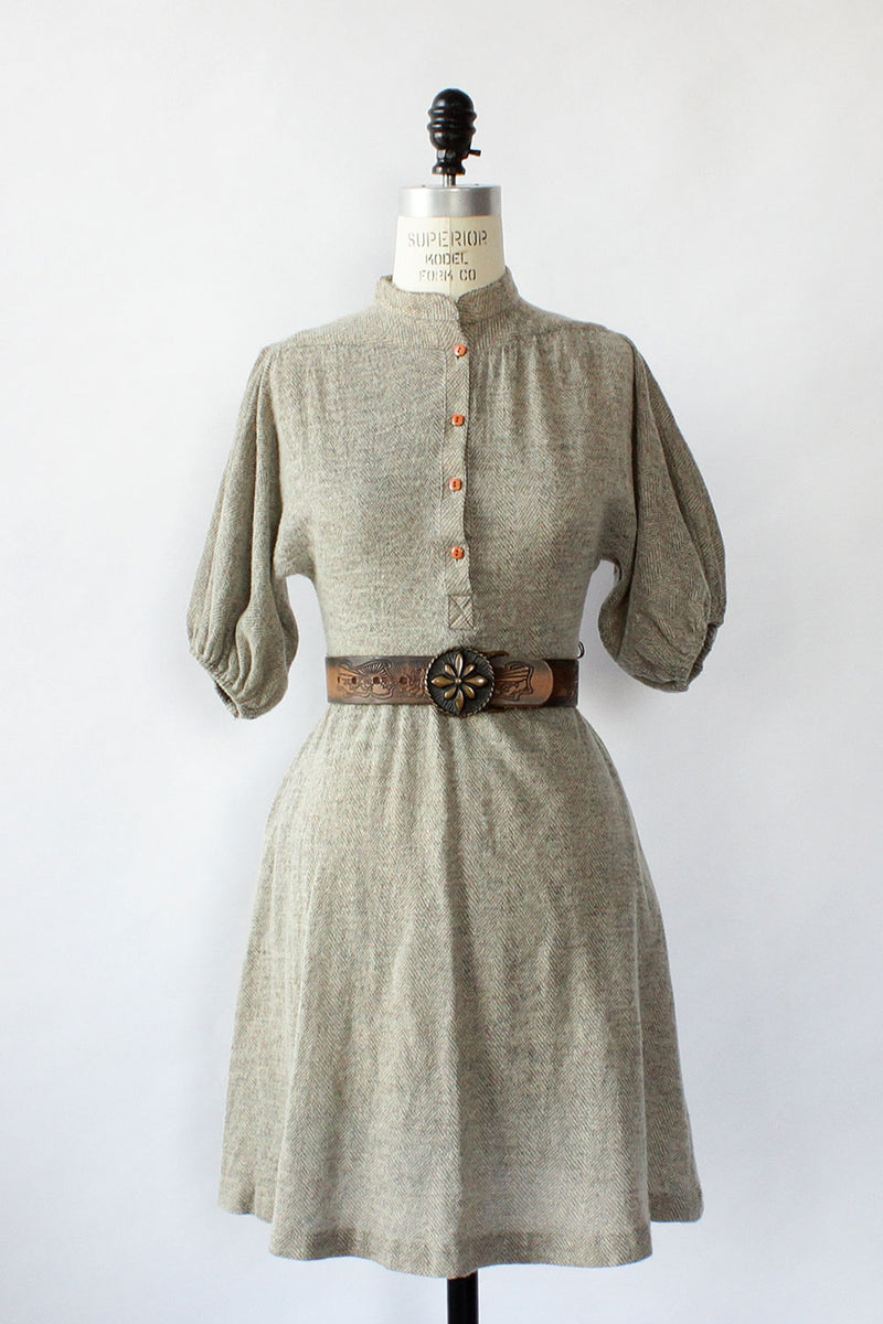 Fuzzy Dolman Peasant Dress XS