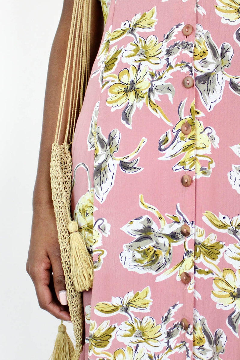 Dusty Rose Tea Dress M
