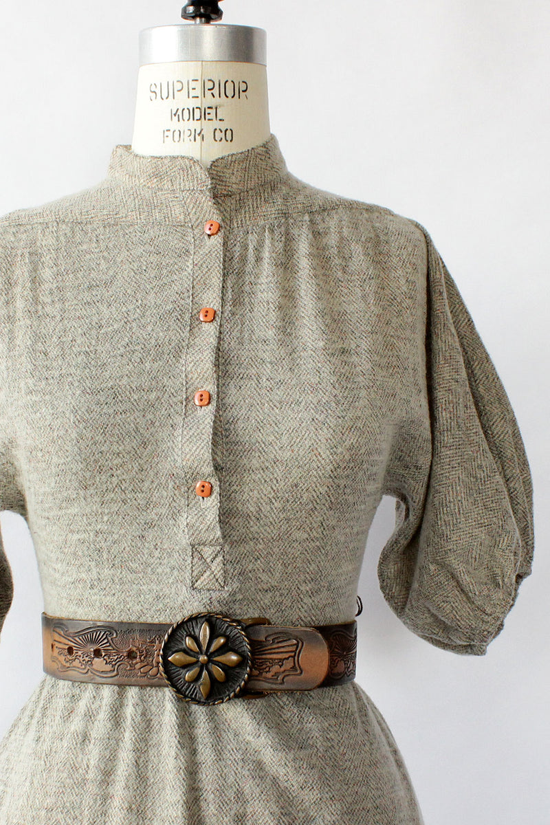 Fuzzy Dolman Peasant Dress XS