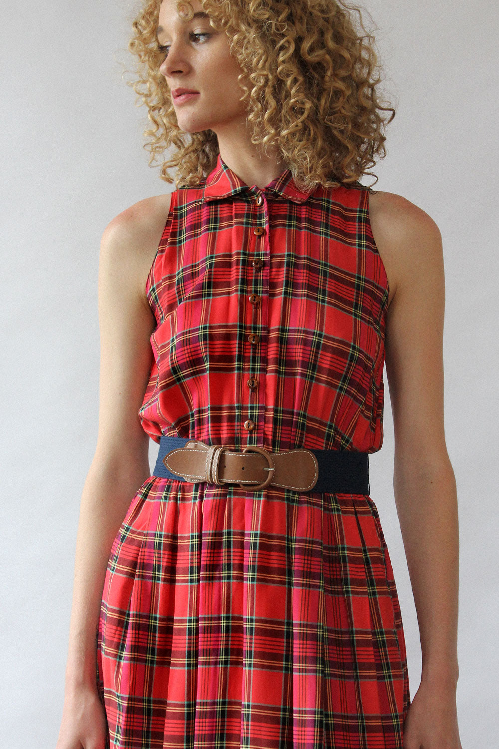 Scottish Plaid Flare Dress XS-M – OMNIA
