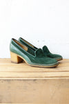 Bally Green Suede Heels 7