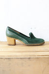 Bally Green Suede Heels 7