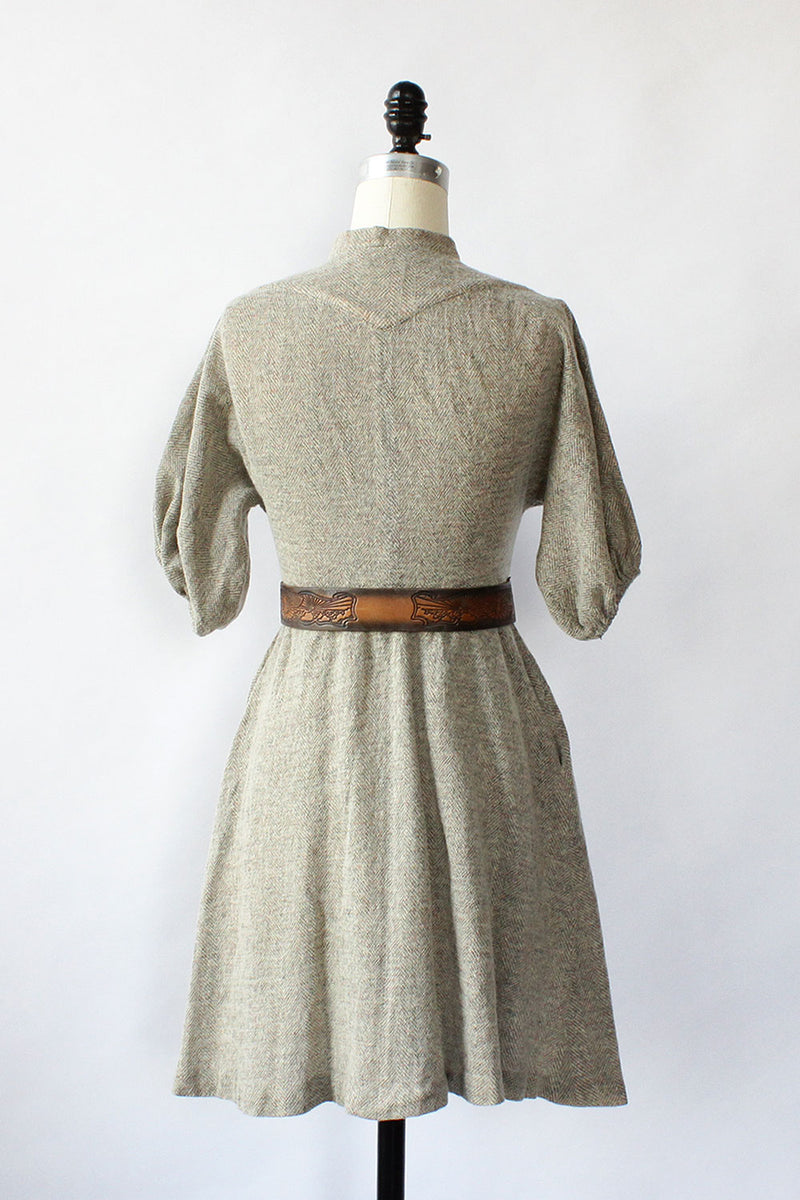 Fuzzy Dolman Peasant Dress XS