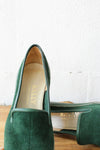 Bally Green Suede Heels 7