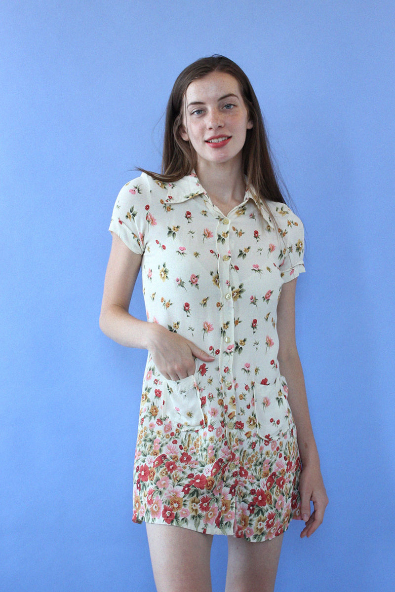 Falling Floral Collared Mini S