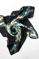 Folk Floral Silk Scarf
