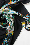 Folk Floral Silk Scarf