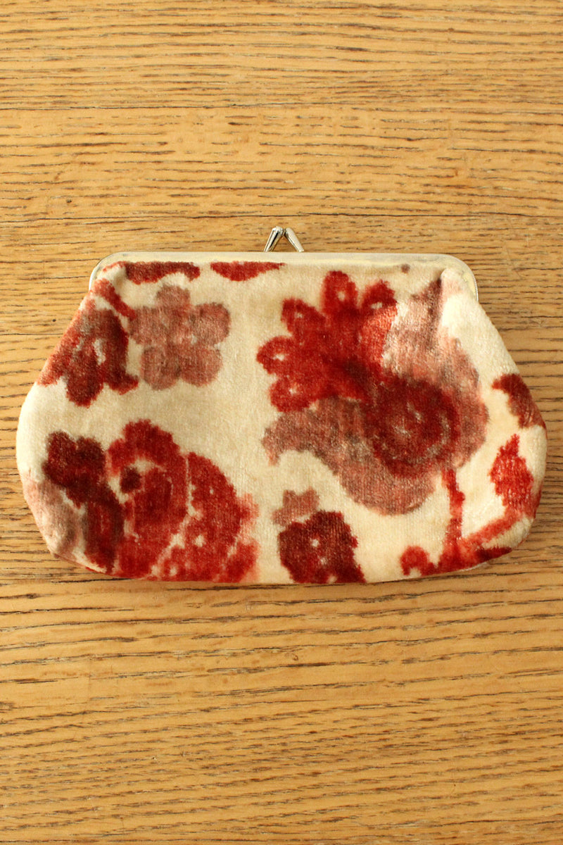 Coral Chenille Change Purse