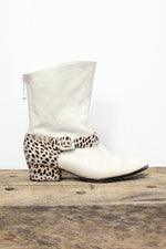 White Leopard Mod Boots 8
