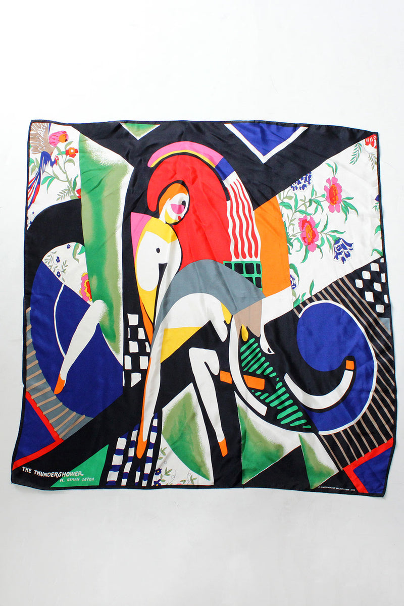 Thundershower Modern Art Silk Scarf