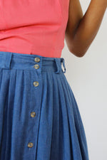 Denim Button Skirt S/M