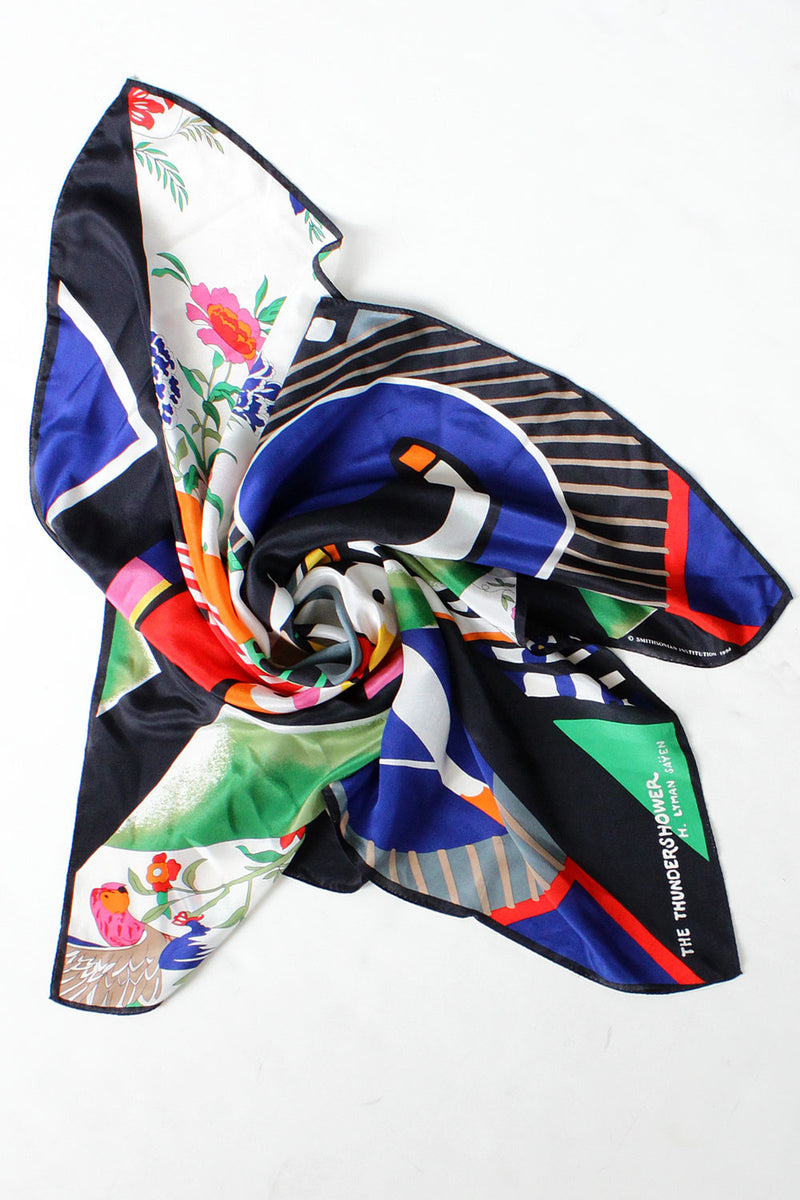 Thundershower Modern Art Silk Scarf