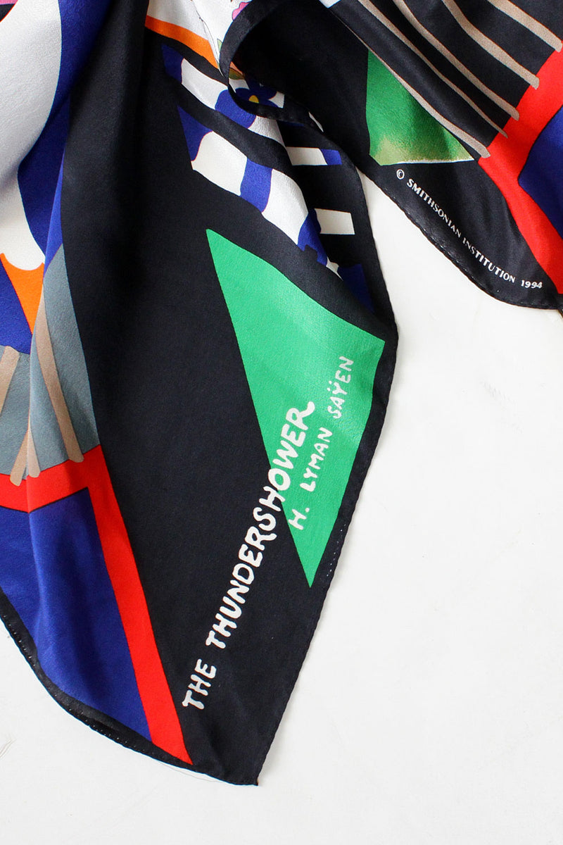 Thundershower Modern Art Silk Scarf