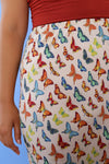 Silk Butterfly Bias Skirt M/L