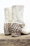 White Leopard Mod Boots 8