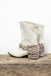 White Leopard Mod Boots 8