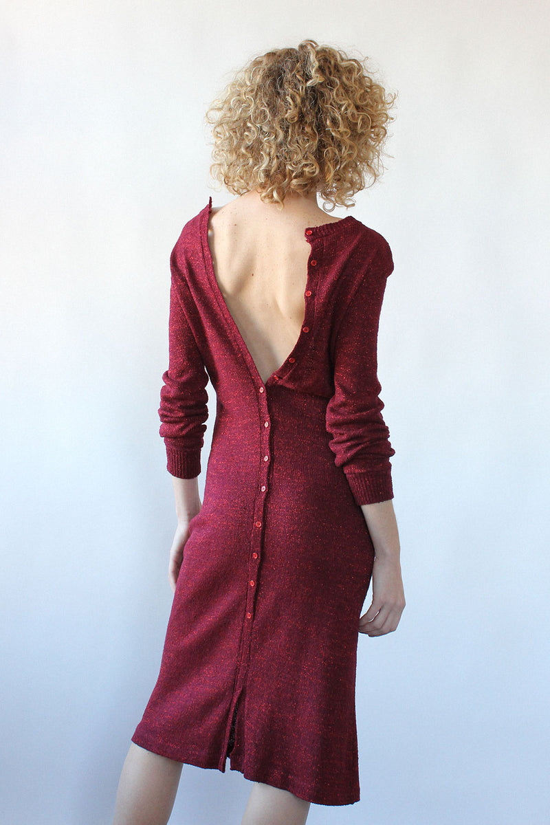Burgundy Metallic Sweaterdress XS-M